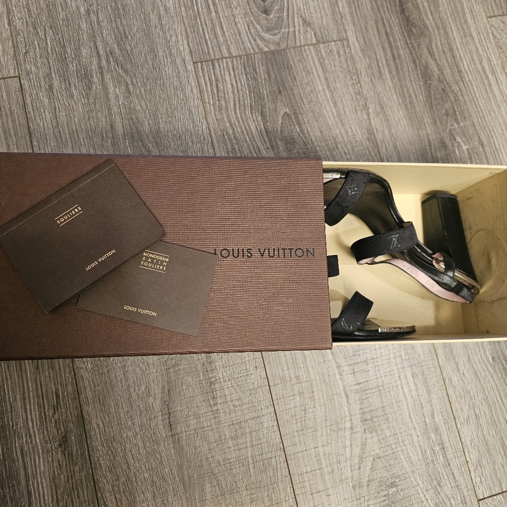Authentic Louis Vuitton high heel Sandals